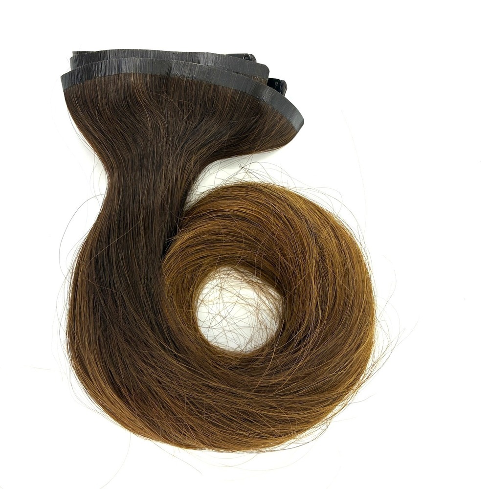 Glam Seamless Invisi-Clip Hair Extensions‎ #1C/6 Balayage Brown 7 Wefts 16"140g